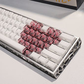 水晶果冻 wooting满改键帽魔浪二色成型PC水晶侧刻OEM高度键帽