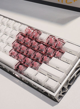 水晶果冻 wooting满改键帽魔浪二色成型PC水晶侧刻OEM高度键帽