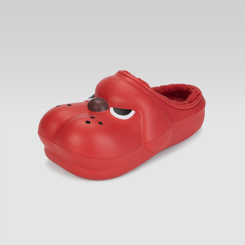 情侣款可爱小狗防水保暖勃肯棉拖