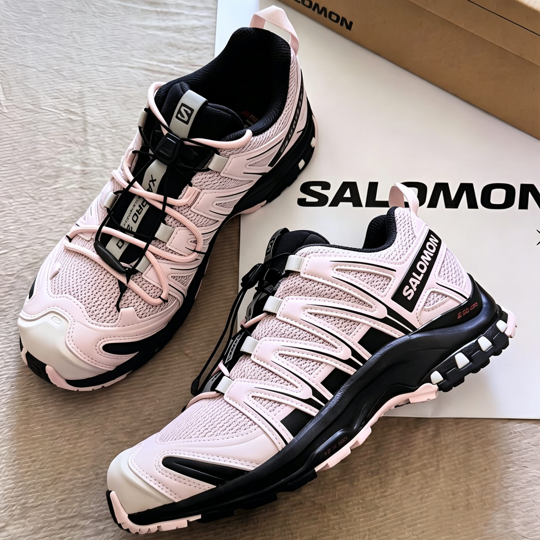 【定制球鞋】 SALOMON萨洛蒙 XA PRO 3D 草莓白巧跑步鞋男女同款