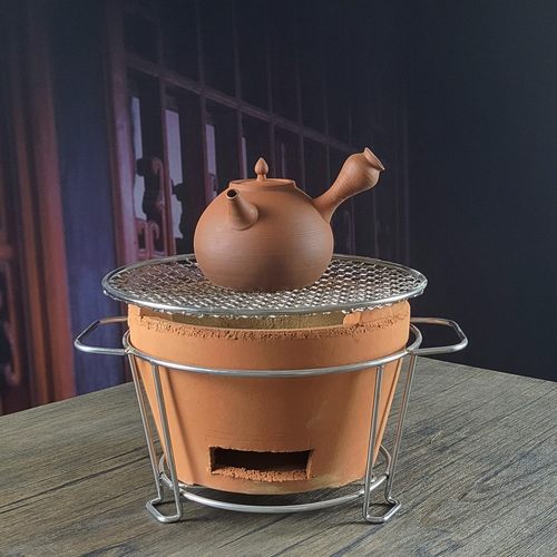 红泥炭炉围炉煮茶木炭老式木炭火锅炉 港式打边炉火锅取暖炉木炭