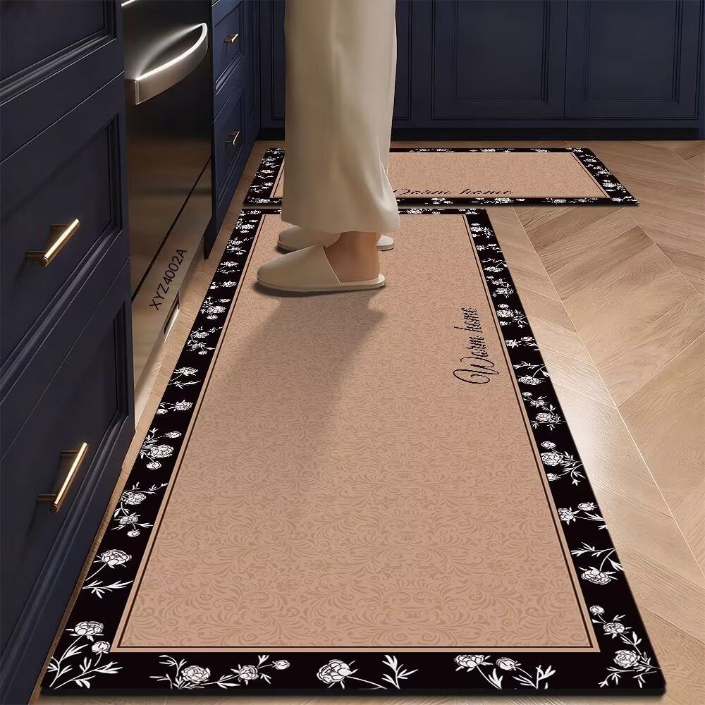 pvc皮革厨房地垫专用可擦免洗防滑脚垫耐脏家用防水防油地毯满铺,居家布艺,厨房地垫,淘宝优惠券,粉丝福利购,淘宝优惠卷