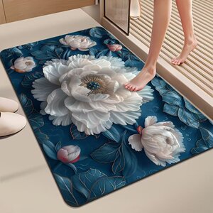 浴室卫生间吸水地垫硅藻泥速干软垫厨房厕所门口地毯入户防滑垫子