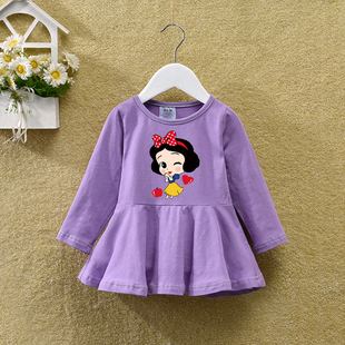 婴儿长袖连衣裙春秋新款女宝宝裙子春夏装0-1-2-3岁衣服纯棉薄款4