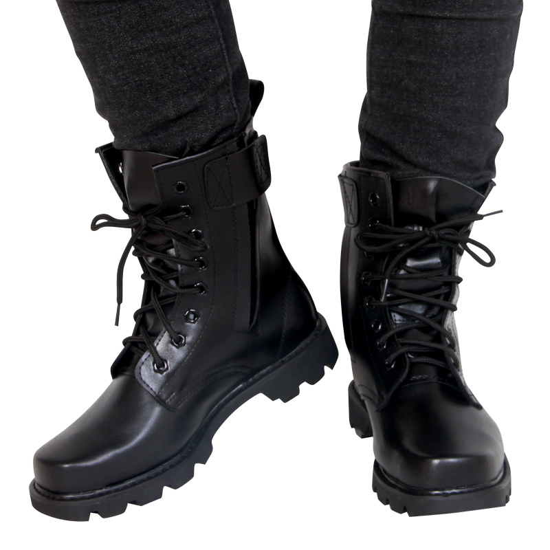 Bottes militaires pour homme en cuir - amortissement - Ref 1396760 Image 1