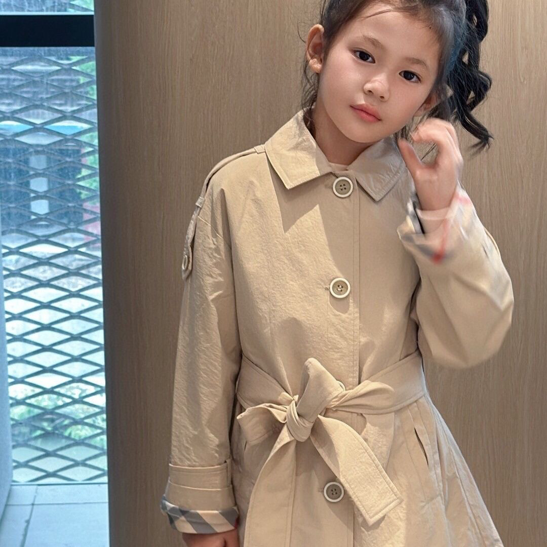 清仓女童风衣外套中长款春秋洋气春季新款英伦女宝女孩儿童童装