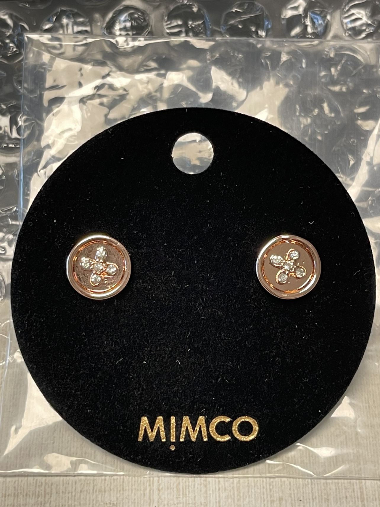 澳洲时尚轻奢耳钉玫瑰金镶钻