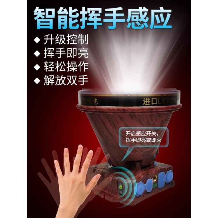 御行LED挥手感应头灯A1大功率100图片