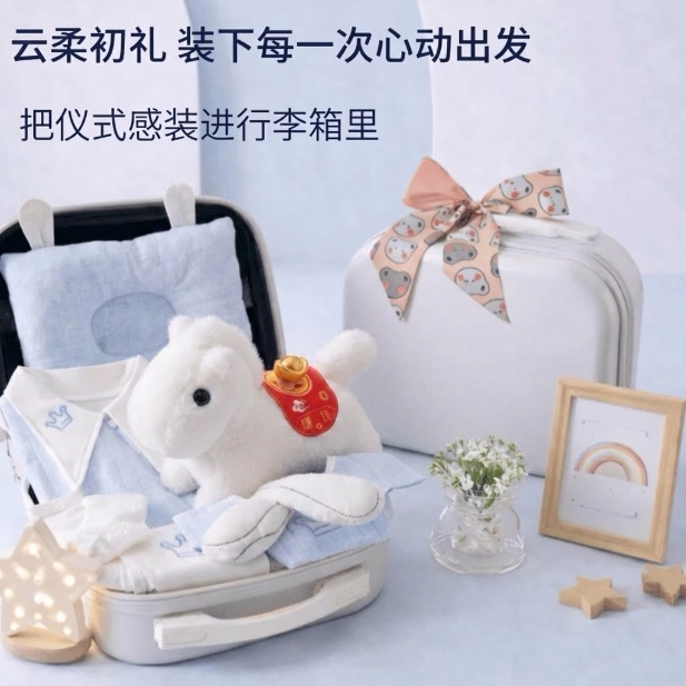 婴儿轻奢手提箱新生儿见面礼