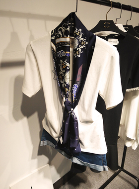 春秋薄款韩国细窄领巾长条职业装饰小围巾百搭韩版脖子保暖丝巾女