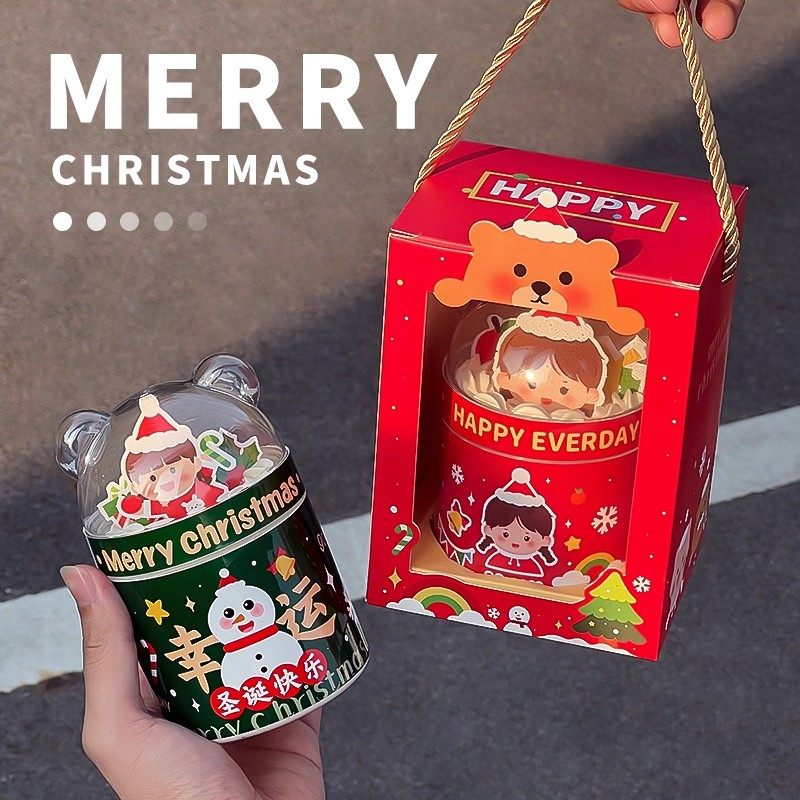 圣诞蛋糕装饰手提盒圣诞老人