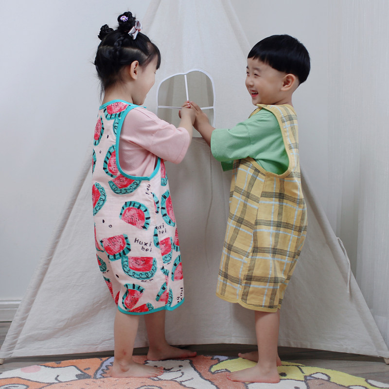 呼西贝家居服双层纱布背心睡袋