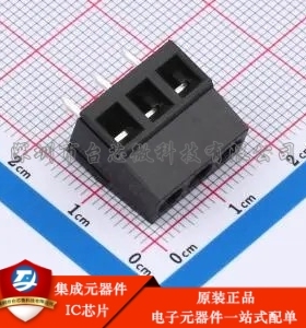 直插 P=5.0mm 3P 可拼接 黑色 WJ128V-5.0-3P-13-00A 插件,P=5mm