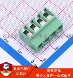 1x4P 5mm 直插 排数:1 每排P数:4 DB302-5.0-4P-GN-S 插件,P=5mm