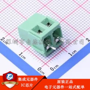1x2P 5.08mm 直插 排数:1 每排P数:2 DB128V-5.08-2P-GN-S 插件,P
