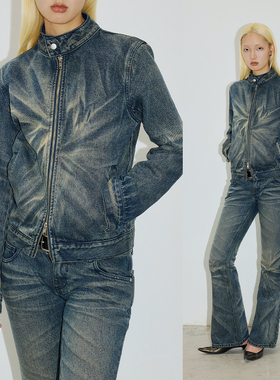 CONP 23AW Spiral Wash Jacket 复古水洗立体漩涡猫须牛仔夹克