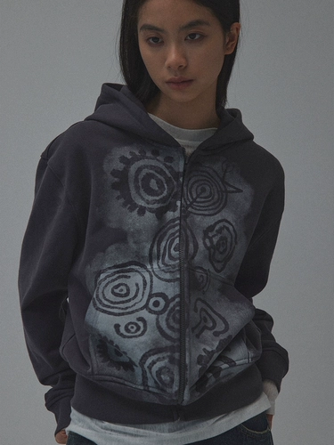 Conp 23AW Petroglyph Print Hoodie Rock Covered Printing Services