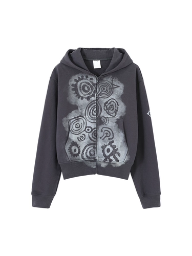 Conp 23AW Petroglyph Print Hoodie Rock Covered Printing Services