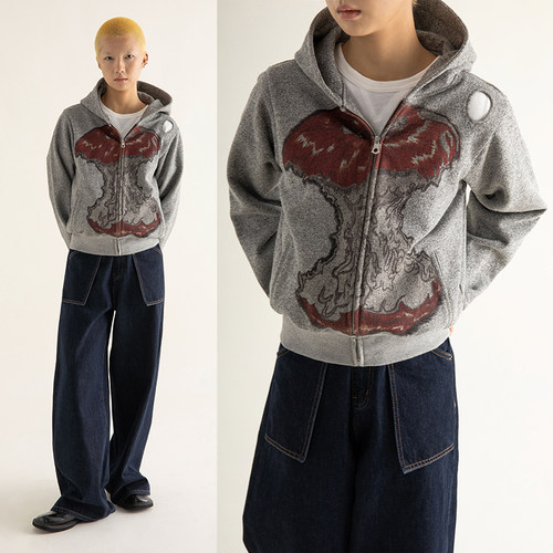 CONP 22AW Furry Apple Sweaters 长毛的苹果加绒短卫衣