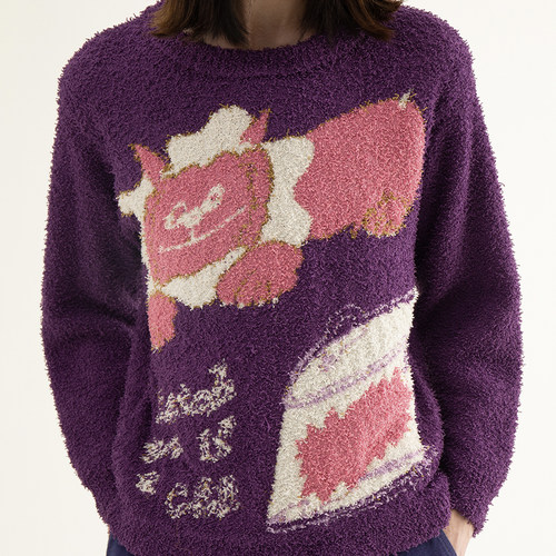 CONP罐头小狮立体针织毛衣