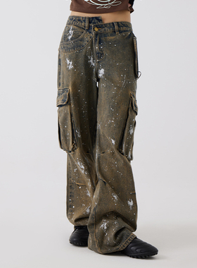 CONP 23SS Acid-washed Silver Denim 酸洗银墨工装牛仔裤 美式