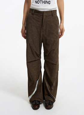 CONP 25SS 立体感轻薄褶皱弯刀裤