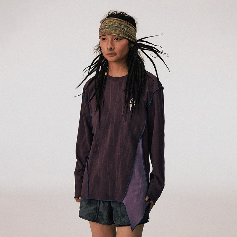 CONP 25AW 山野紫洗水拼接长袖T恤