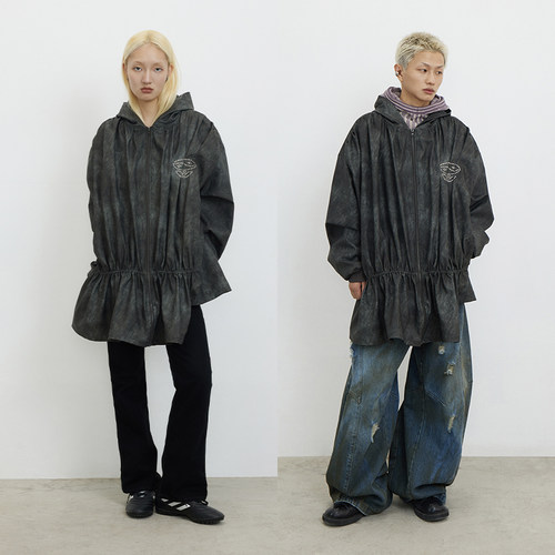 CONP太极铆钉皮衣皮衣