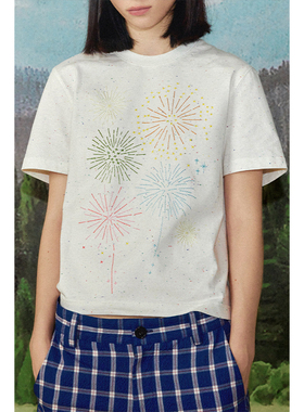 CONP 24SS “烟花线迹”彩点提花短袖 复古质感好穿的T恤 中性