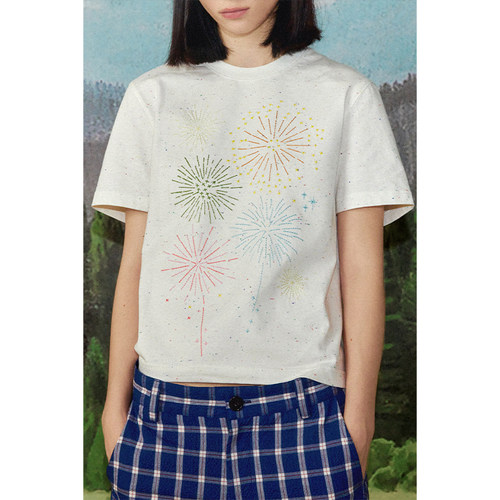 CONP短袖彩点提花短袖