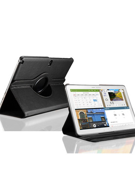 适用三星Note Pro12.2 P900平板保护套P901荔枝纹旋转支架款皮套