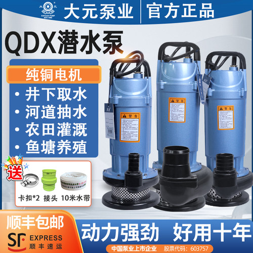 大元抽水潜水泵小型大流量高扬程