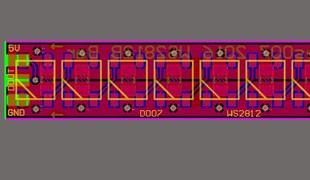 WS2812B三色LED模块原理图PCB RGB全彩 ws2812b模块PCB ws2812