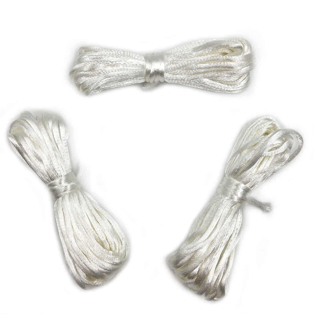 DIY BRAIDED NECKLACE BRACELET ACCESSORIES BEADING SUPPLIES 5 METERS LONG WAX THREAD BLACK AND WHITE KOREAN SILK THREAD
