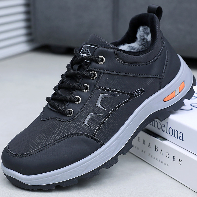 冬季老北京布鞋防水男棉鞋加绒保暖爸爸鞋子中老年防滑户外运动鞋