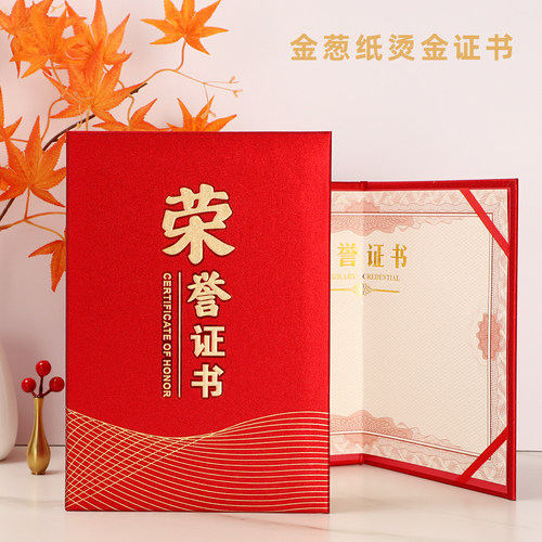 启恒荣誉证书定制打印内页