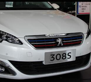 标致新408中网改色3008贴纸308S专用308改装508标志2008装饰301。