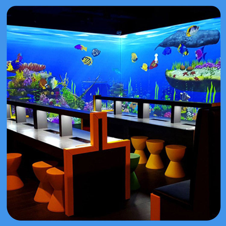 diy儿童水族馆互动投影绘画图片