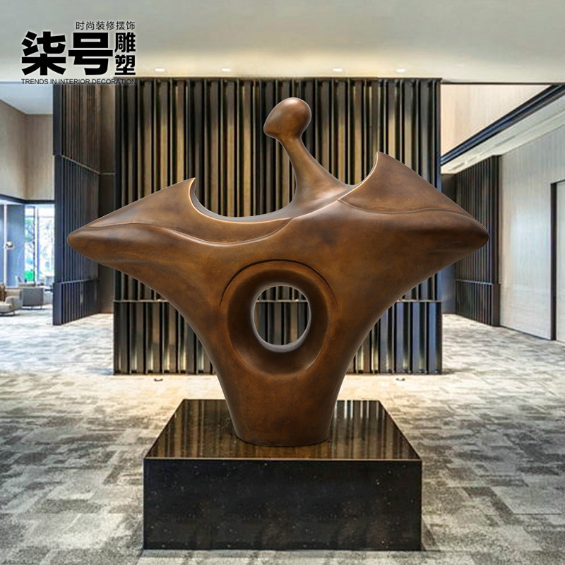 柒号雕塑室内抽象大型人体艺术摆件落地工艺品现代风格装饰极有家