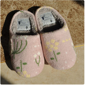 半包跟轻便家居毛绒拖面 室内木地板拖子女静音拖鞋 秋冬季 家居拖鞋