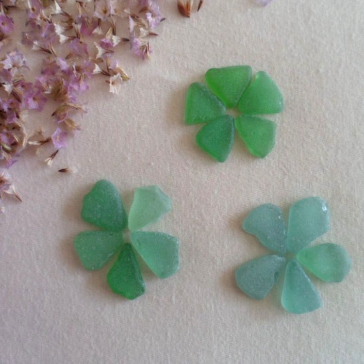 纯天然海玻璃原石 三角形海玻璃 天然海玻璃石(sea glass)原材料