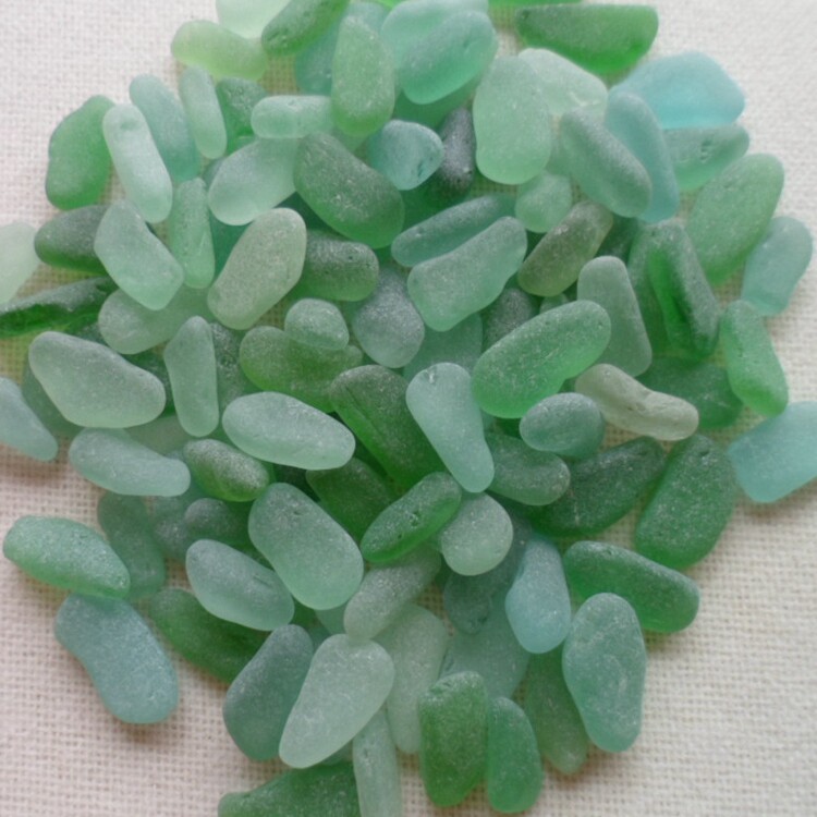 玻璃原石长条天然圆润一份