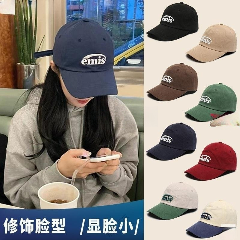 emis帽子女新款高版本棒球帽韩国ins潮牌绿色软顶显脸小鸭舌