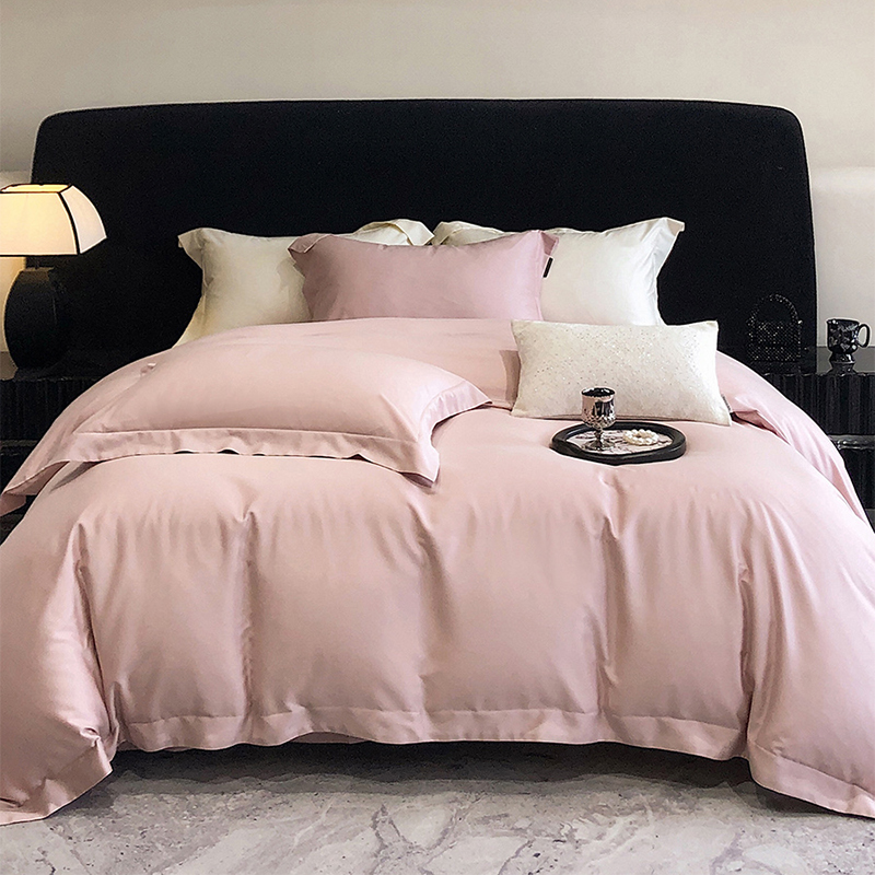 天丝棉四件套宽边磨毛柔软舒适亲肤轻奢细腻高端简约床上用品