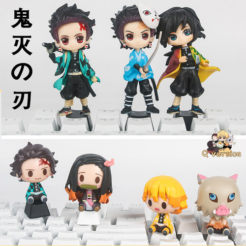 个性鬼灭之刃键帽机械键盘透光创意动漫女生可爱祢豆子炭治郎键帽