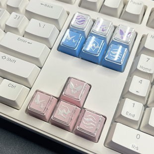 无畏契约键帽原厂高度透明键帽瓦罗兰特机械键盘十字轴技能键帽