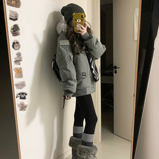 2025美式真毛领服男款冬季加厚保暖情侣装外套派克服羽绒服女