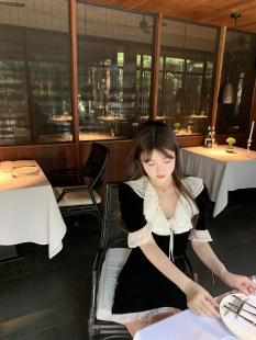 现货 法国蕾丝 财阀千金2.0 原C丝绒 精致少女套装 独家