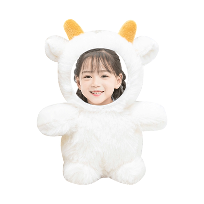 diy公仔小羊挂件毛绒玩具印照片