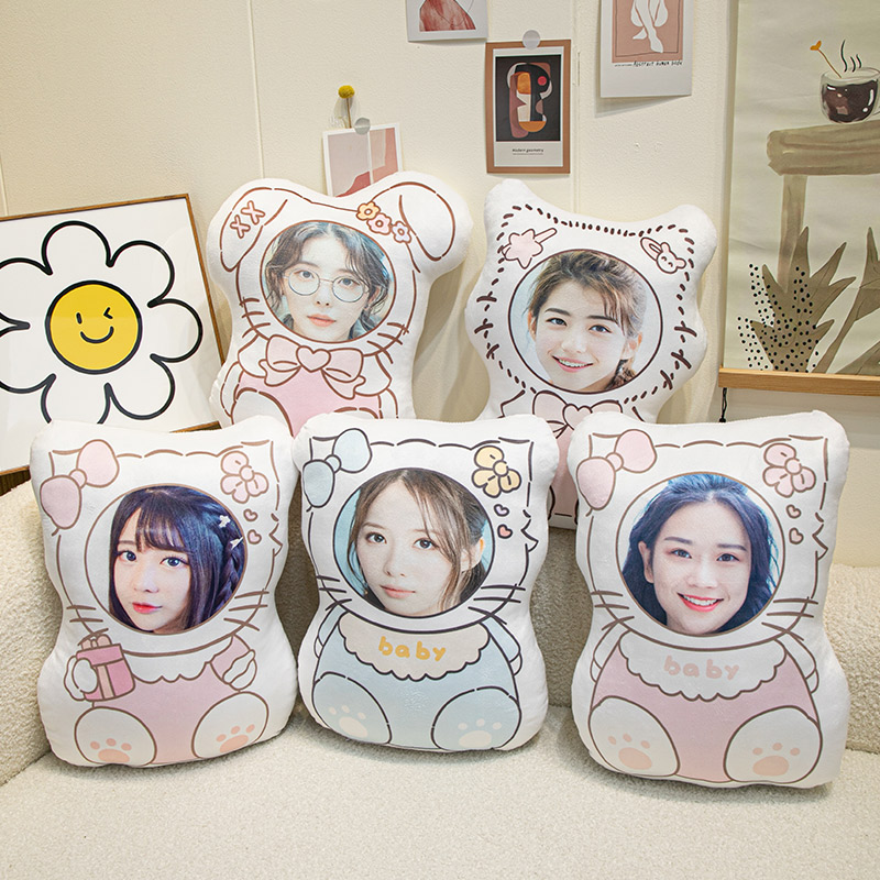 diy抱枕来图定制印真人脸照片人形玩偶公仔娃娃靠垫创意生日礼品